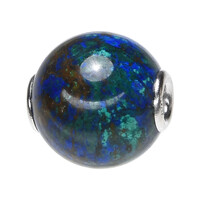 Pendentif en argent et Azurite-Malachite