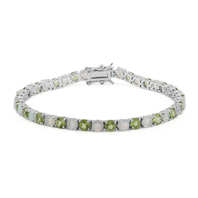 Bracelet en argent et Péridot de Birmanie