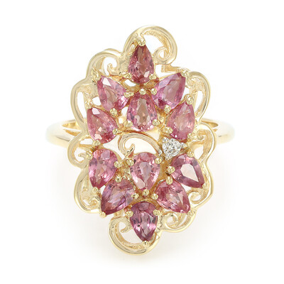 Bague en or et Saphir Padparadscha non chauffé (AMAYANI)