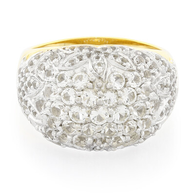 Bague en argent et Topaze blanche