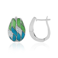 Boucles d'oreilles en argent et Topaze bleu Suisse (Adela Silber)