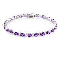 Bracelet en argent et Améthyste du Maroc