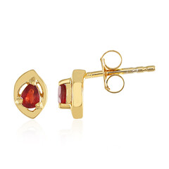 Boucles d'oreilles en argent et Rubis de Tanzanie