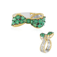 Bague en argent et Emeraude de Zambie (Gems en Vogue)