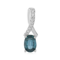 Pendentif en argent et Kyanite bleu pétrole