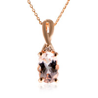 Collier en or et Morganite AAA