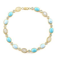 Bracelet en argent et Pierre de Lune blanche (KM by Juwelo)