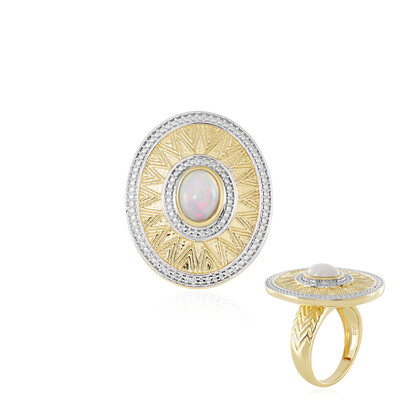 Bague en argent et Opale Welo