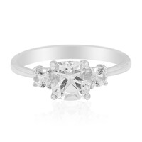 Bague en argent et Topaze blanche