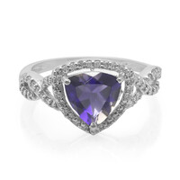 Bague en argent et Iolite de Ceylan
