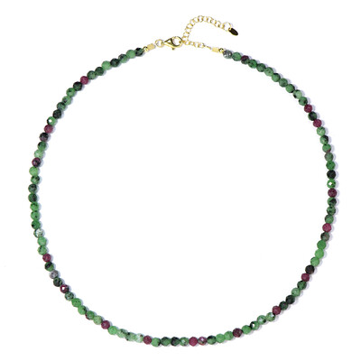 Collier en argent et Rubis Zoïsite