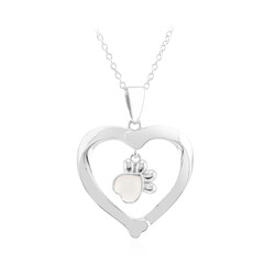 Collier en argent et Pierre de Lune blanche