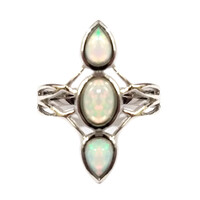 Bague en argent et Opale Welo