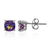 Boucles d'oreilles en argent et Topaze Mystique