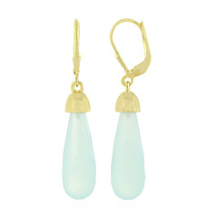 Boucles d'oreilles en argent et Calcédoine d'eau