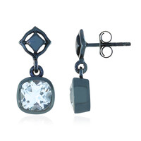 Boucles d'oreilles en argent et Topaze bleu ciel