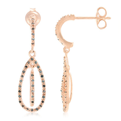 Boucles d'oreilles en argent et Diamant fantaisie
