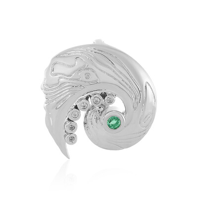 Pendentif en argent et Emeraude d'Ethiopie (MONOSONO COLLECTION)