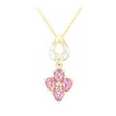 Collier en or et Saphir Padparadscha non chauffé (AMAYANI)