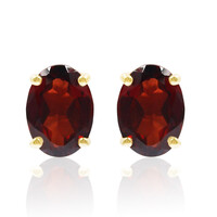 Boucles d'oreilles en or et Grenat du Mozambique