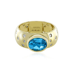 Bague en or et Topaze bleu Suisse (de Melo)