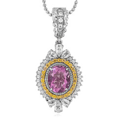 Collier en argent et Fluorite rose (Dallas Prince Designs)