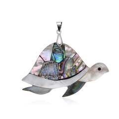 Pendentif en argent et Coquillage d'Abalone