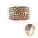 Bague en argent et Zircon champagne