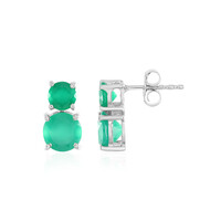 Boucles d'oreilles en argent et Onyx vert
