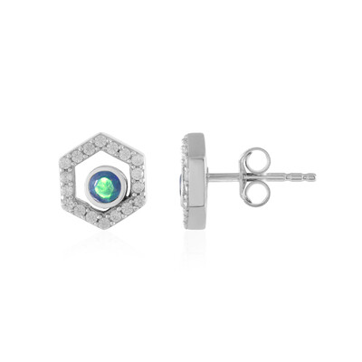 Boucles d'oreilles en argent et Opale Mezezo