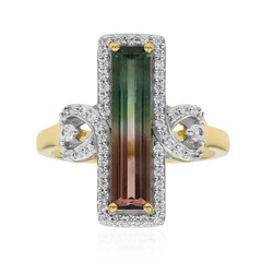 Bague en or et Tourmaline multicolore