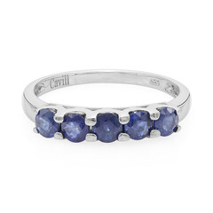 Bague en argent et Saphir bleu de Birmanie