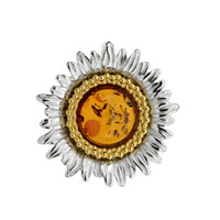 Pendentif en argent et Ambre baltique