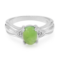 Bague en argent et Chrysoprase impériale