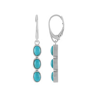 Boucles d'oreilles en argent et Turquoise