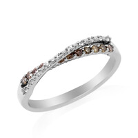 Bague en argent et Diamant champagne I2