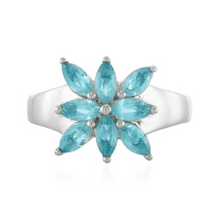 Bague en argent et Apatite bleue
