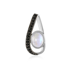 Pendentif en argent et Pierre de Lune arc-en-ciel