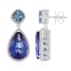 Boucles d'oreilles en or et Tanzanite AAA (de Melo)