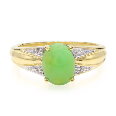 Bague en argent et Chrysoprase impériale