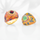 Bague en argent et Calcédoine verte(Adela Silber)
