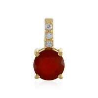 Pendentif en argent et Onyx rouge