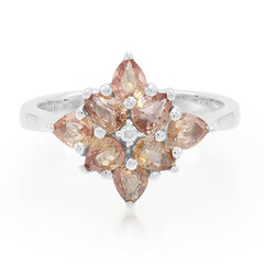 Bague en or et Saphir Padparadscha non chauffé