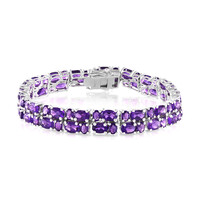 Bracelet en argent et Améthyste de Zambie