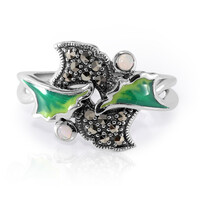 Bague en argent et Opale blanche