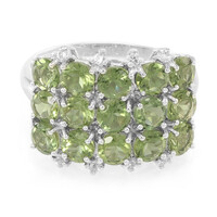 Bague en argent et Apatite de Russie