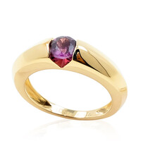 Bague en or et Grenat magenta