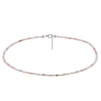 Collier en argent et Opale rose