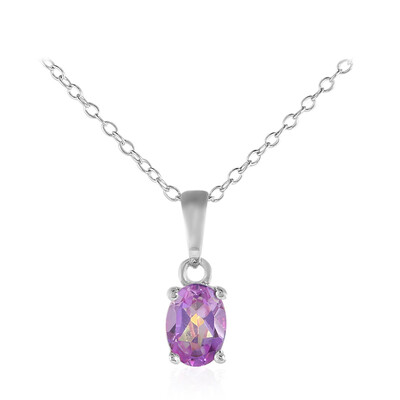 Collier en argent et Topaze mystique lilas
