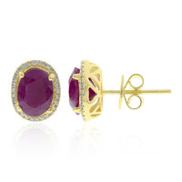 Boucles d'oreilles en or et Rubis de Birmanie (CIRARI)